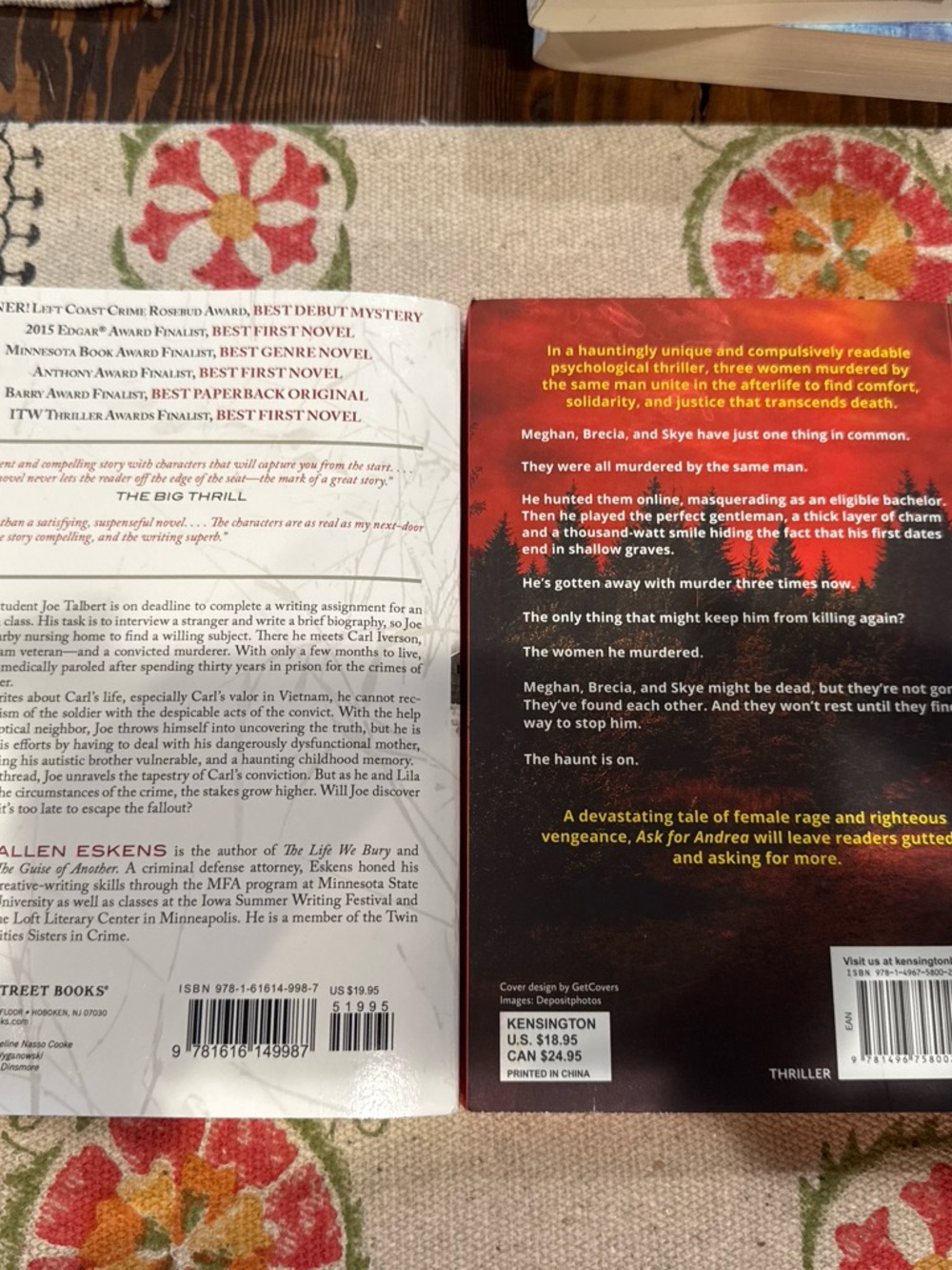 "Ask for Andrea" Thriller & The Life We Bury by allen eskens - Picture 2 of 2